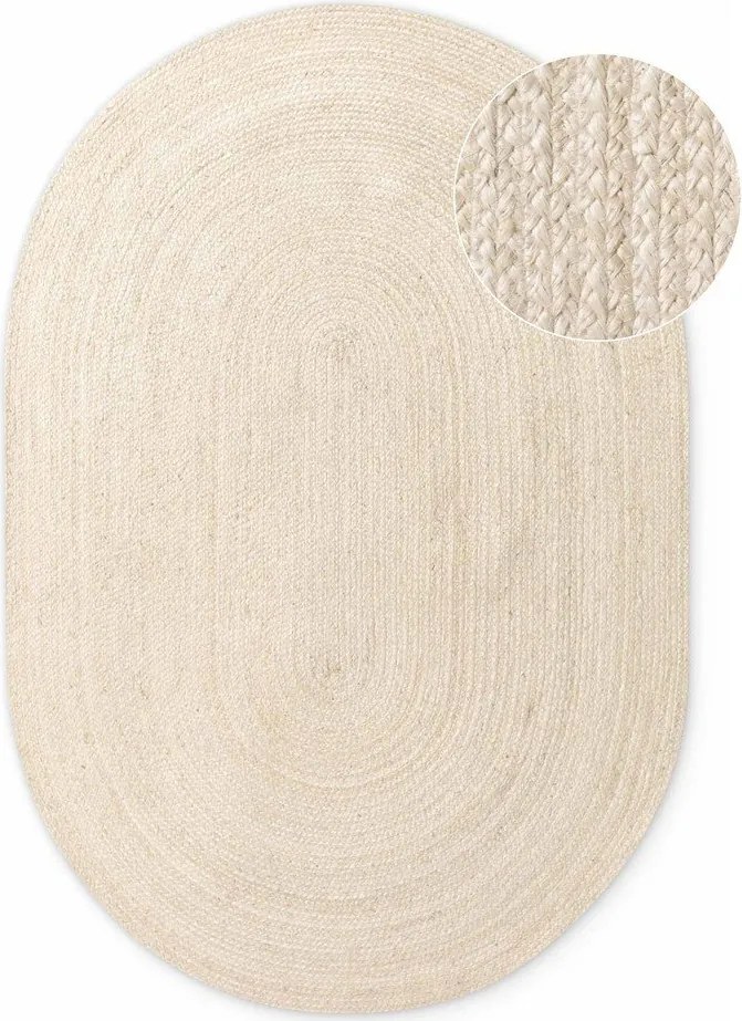 Двустранен ръчно изработен ютен килим в светло естествен цвят 160x230 cm Braided – Hanse Home