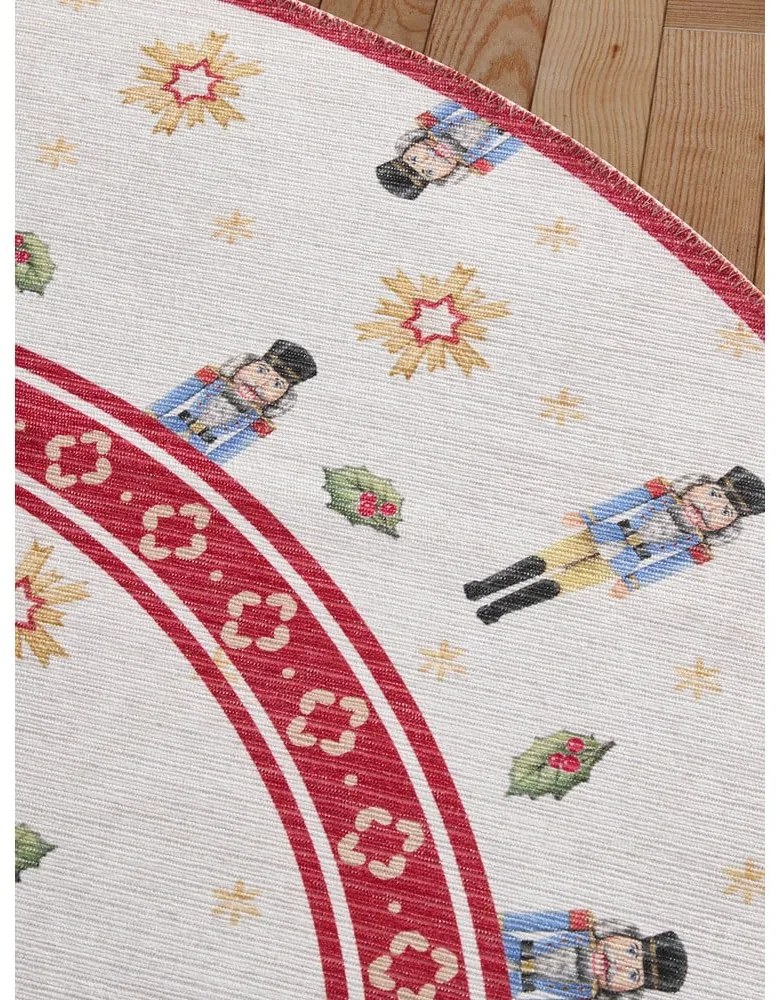 Червен кръгъл килим с коледен мотив ø 160 cm Toy's Delight Nutcracker – Villeroy&amp;Boch