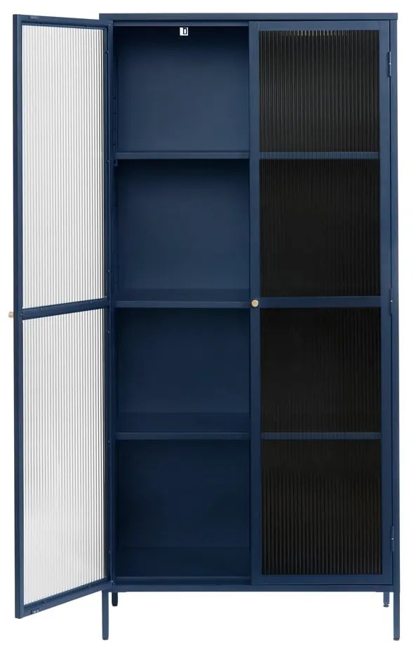 Тъмносин метален шкаф 90x190 cm Bronco - Unique Furniture