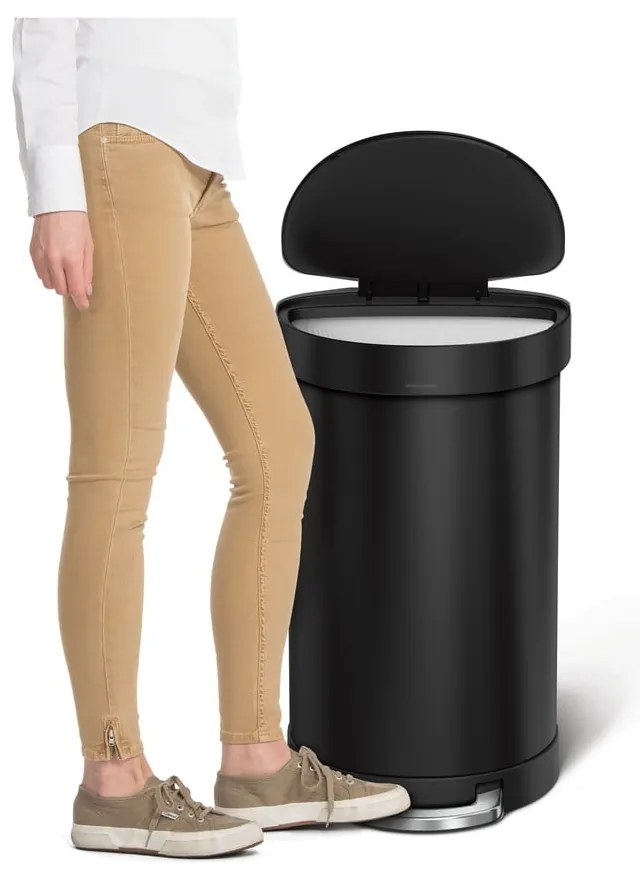 Кошче с педал от неръждаема стомана 45 л - simplehuman