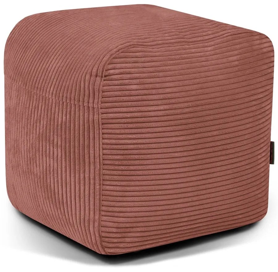 Пуф от рипсено кадифе в тухлен цвят Plus 50 Lounge – SLOWDOWN