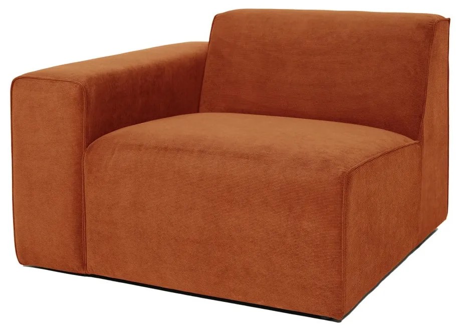 Модул за оранжев велурен диван (ляв ъгъл) Sting - Scandic