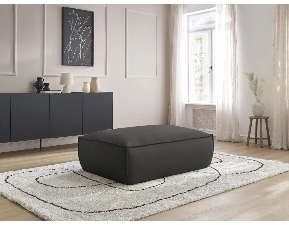 Черна табуретка от изкуствена кожа Boheme – Bobochic Paris