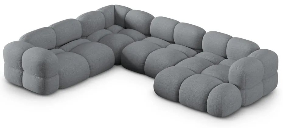Сив ъглов диван (ляв ъгъл/U форма) Loretto – Cosmopolitan Design
