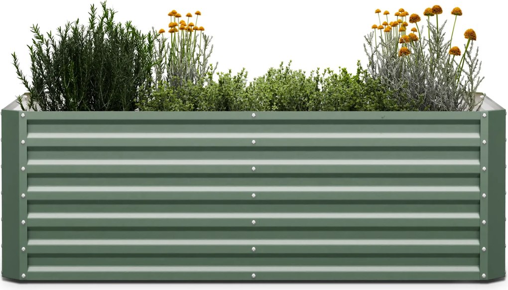 Blumfeldt High Grow Straight повдигната градинска леха 180x60x90см стоманен ламаринен лист лесен монтаж, устойчив на ръжда и измръзване