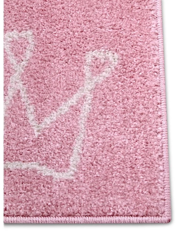 Розов детски килим 120x170 cm Crowns - Hanse Home