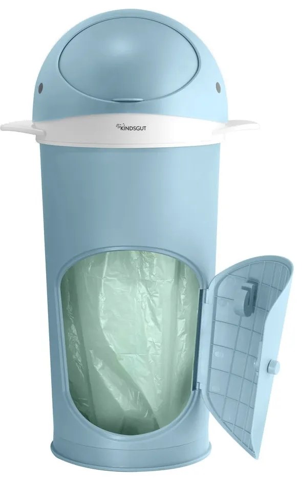 Светлосиньо пластмасово кошче за пелени 25 l Whale – Kindsgut