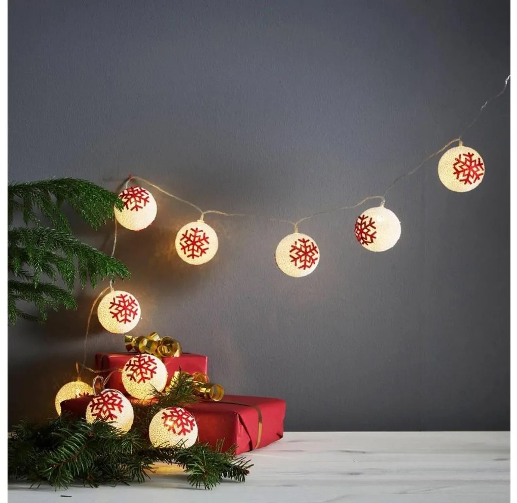 Eglo 411113 - LED Коледни лампички ORNAMENT 10xLED/3xAA 1,65m топло бяло