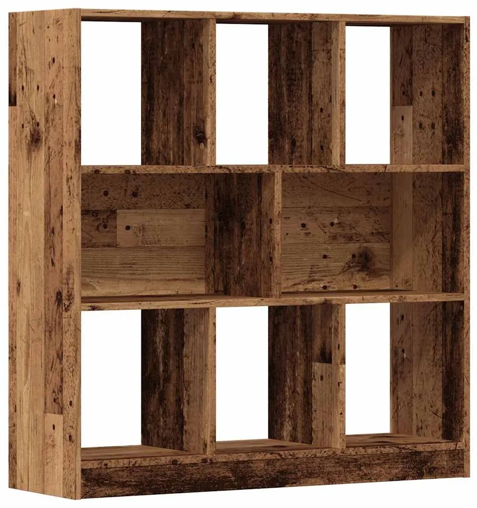 855788 vidaXL Шкаф за книги от старо дърво 97,5x29,5x100 см ПДЧ