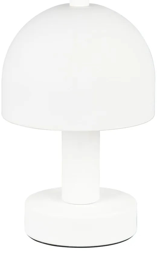 Бяла настолна лампа със стъклен абажур (височина 19 cm) Glenn – Trio