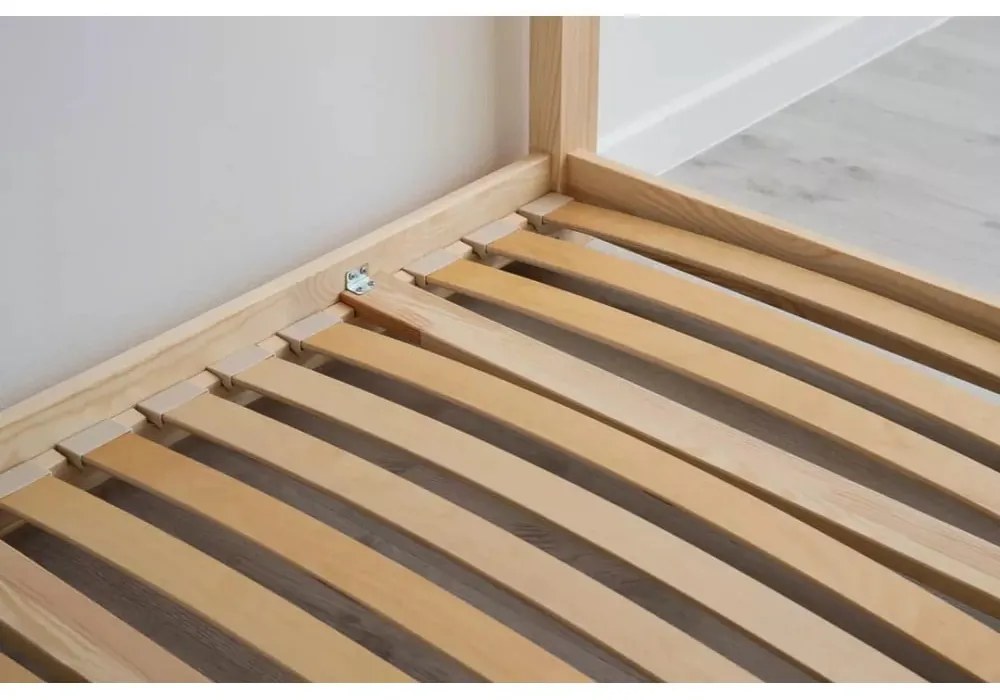 Детско двуетажно разтегателно легло с място за съхранение с включена подматрачна рамка в естествен цвят 90x190 cm CLPBN – Adeko