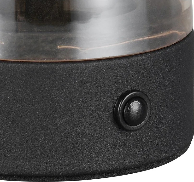 LED настолна лампа в кехлибарен цвят със стъклен абажур (височина 18 cm) Dooley – Reality