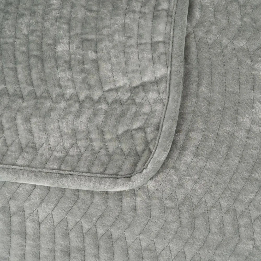 Сиво-зелено капитонирано покривало за легло 180x260 cm – Ixia