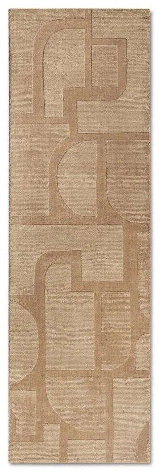 Бежова ръчно изработена вълнена пътека 80x250 cm Alexis – Villeroy&amp;Boch