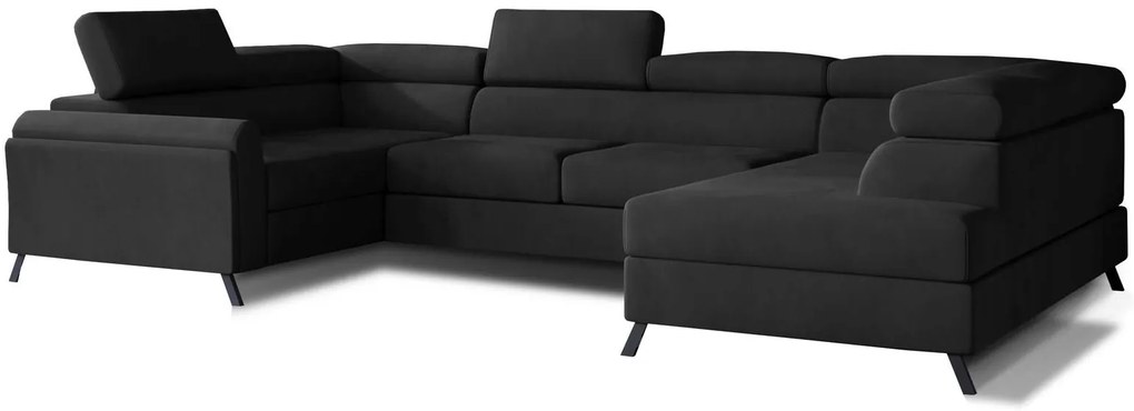 Ъглов диван Candia-Black-Right