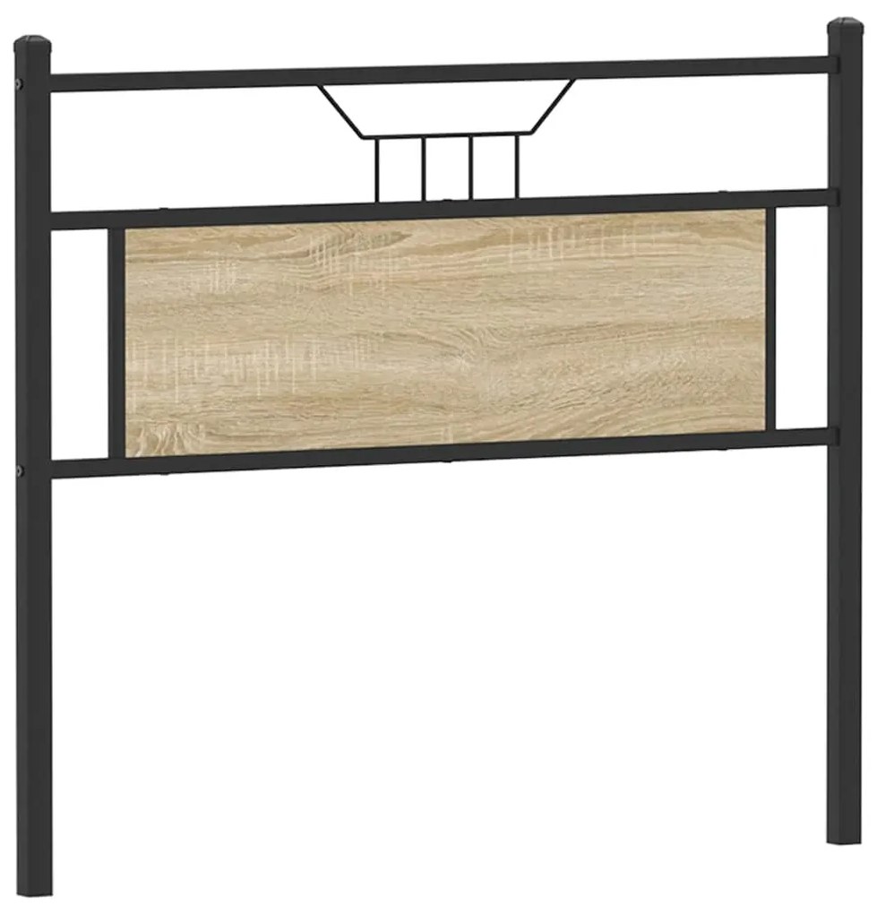 4106822 vidaXL Резервна табла за легло Дъб Сонома 107 cm Изработена дървесина и стомана