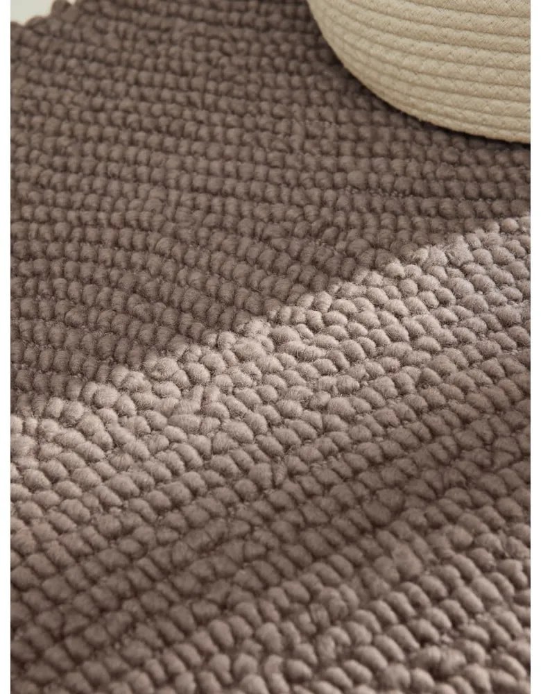 Кафяво-сива ръчно изработена вълнена пътека 80x300 cm Calmio – Hanse Home