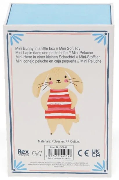 Плюшена играчка Mini Bunny in a Little Box – Rex London