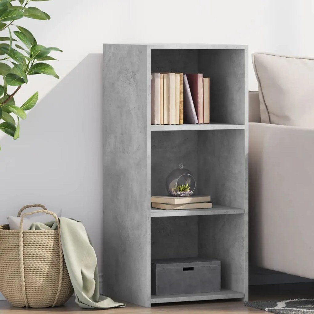 846351 vidaXL Бюфет, бетонно сив, 40x41x93 см, инженерно дърво