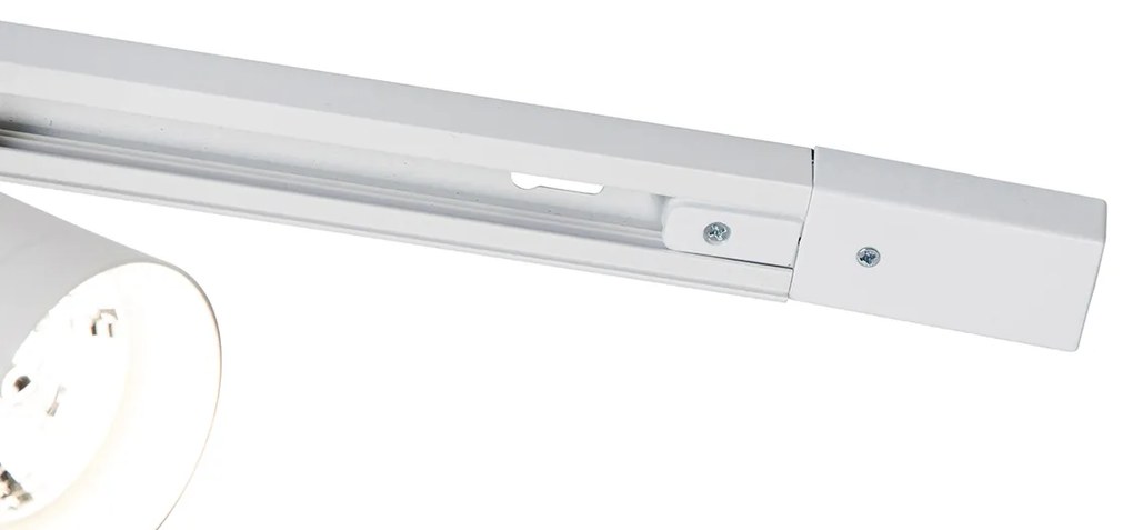 Модерна релсова осветителна система с 5 бели прожектора 1-фазен GU10 70mm - Iconic Jeana Luxe