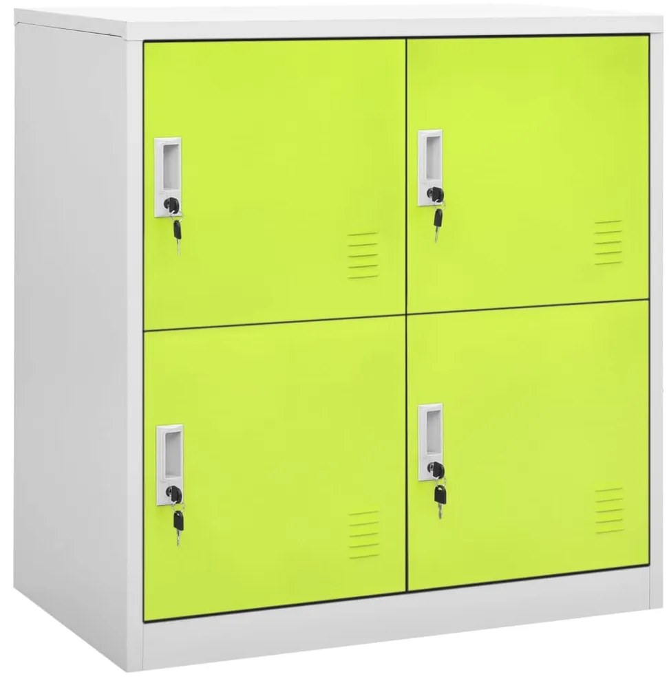 3095230 vidaXL Заключващи шкафове 5 бр светлосиво/зелено 90x45x92,5 см стомана