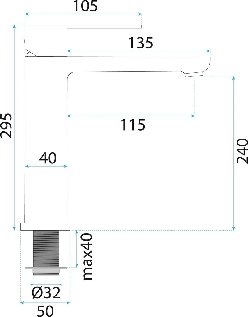 Смесител за баня Rea Logan Titan High