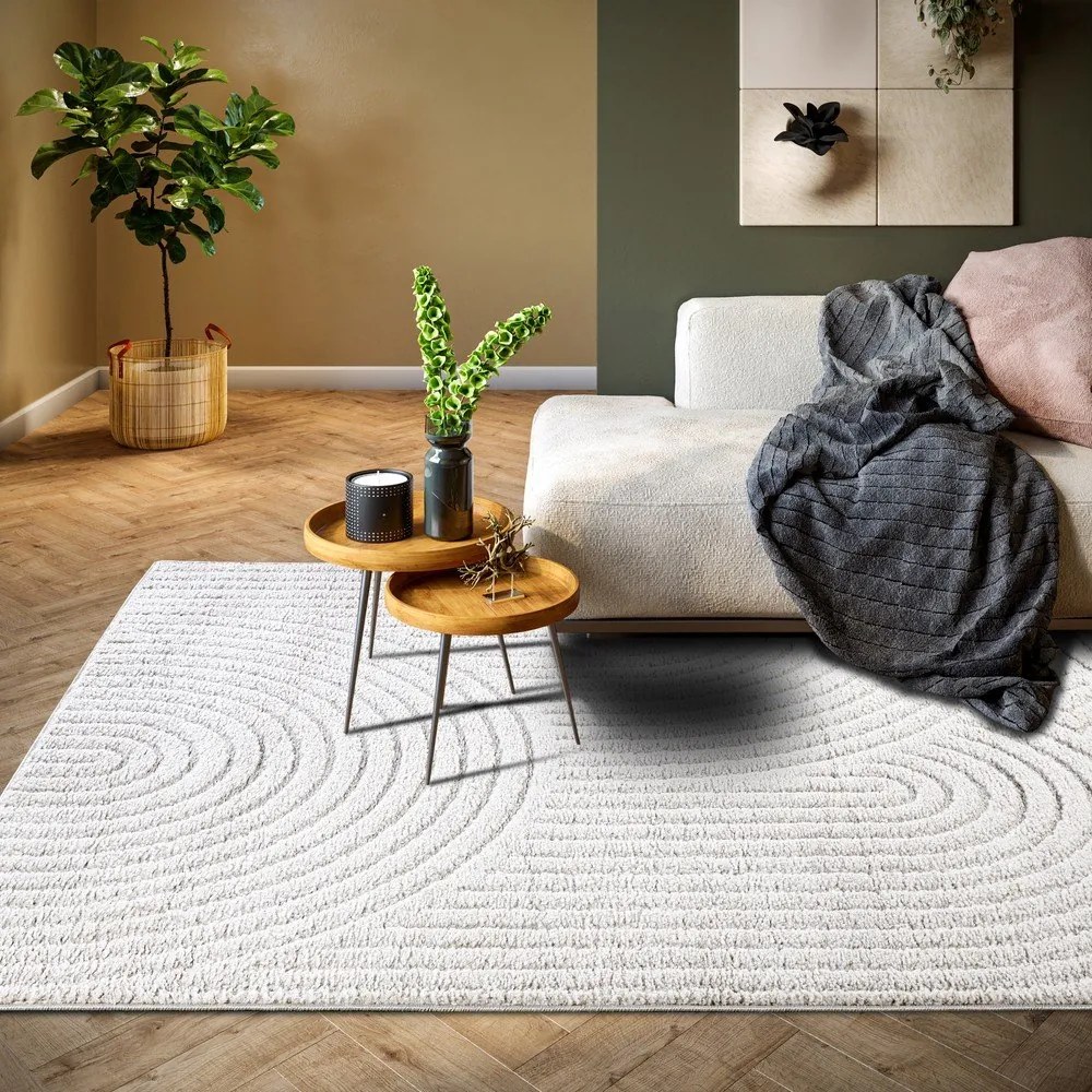 Бял килим 160x235 cm Panglao New York White – Elle Decoration