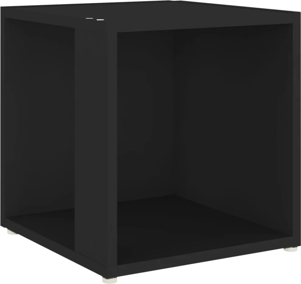 809009 vidaXL Странична маса, черна, 33x33x34,5 см, инженерно дърво