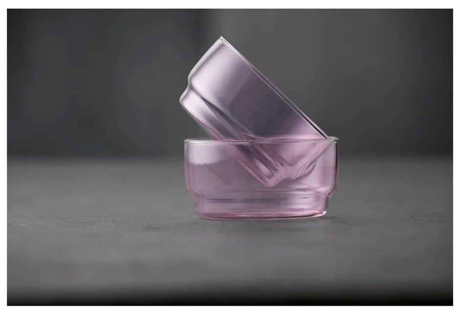 Розови стъклени купички в комплект от 2 бр. 500 ml Torino – Lyngby Glas