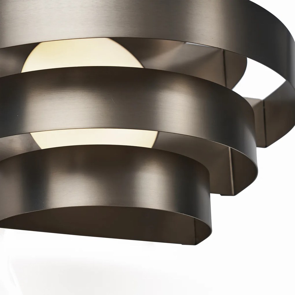 Модерна стенна лампа Gunmetal с LED 3-степенно димиране - Lines