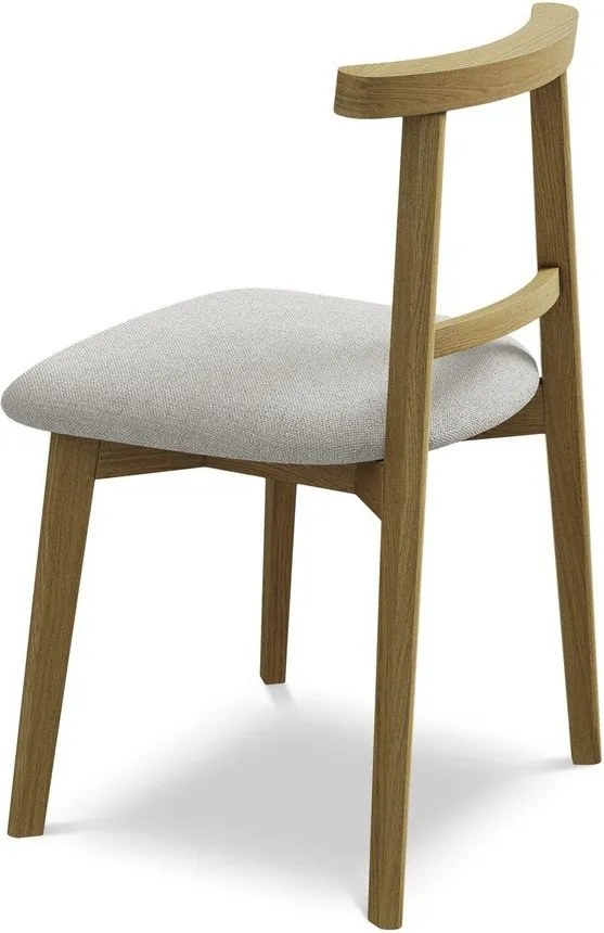 Светлосив трапезен стол от масивна дървесина Ohelo – Makamii