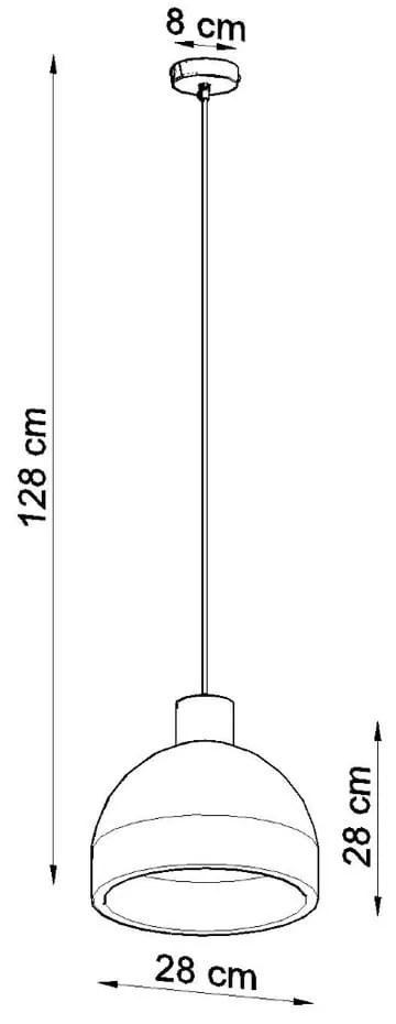 Светлосива висяща лампа ø 28 cm Filippo - Sollux
