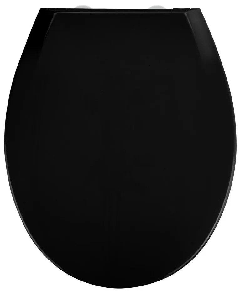 WENKO 23443100-WC тоалетна седалка KOS 44x37 cm черна/сребриста