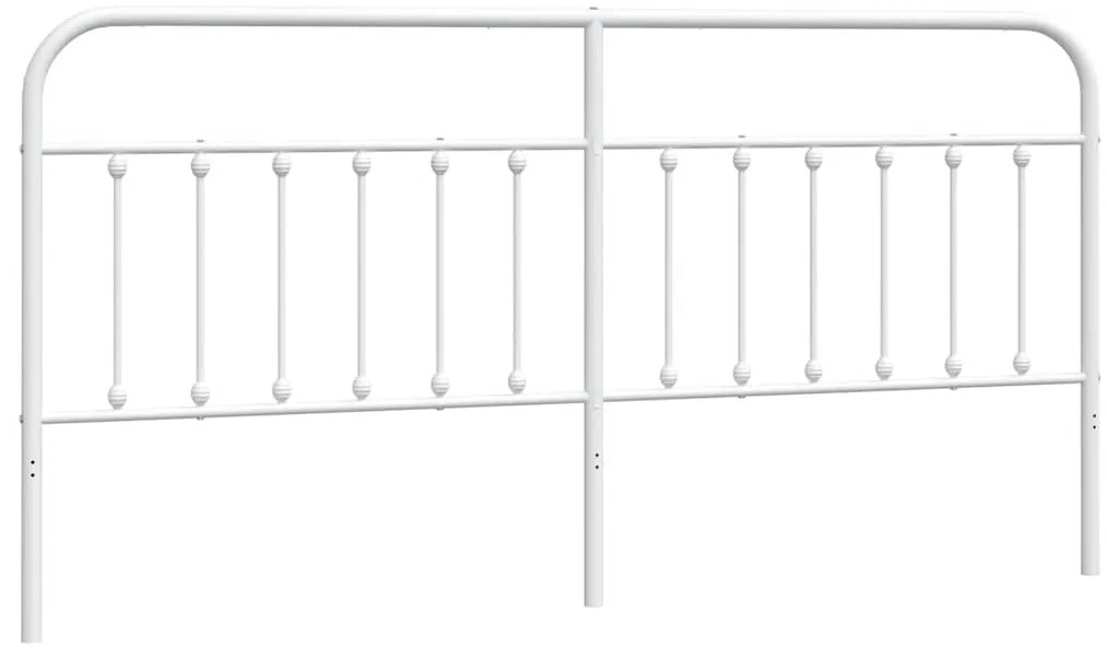 352664 vidaXL Метална резервна табла за легло, бяла, 193 см