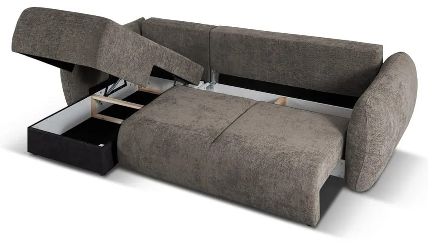 Сив ъглов диван (ляв ъгъл) Matera - Cosmopolitan Design