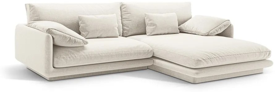 Бял ъглов диван (десен ъгъл) Torino – Micadoni Home