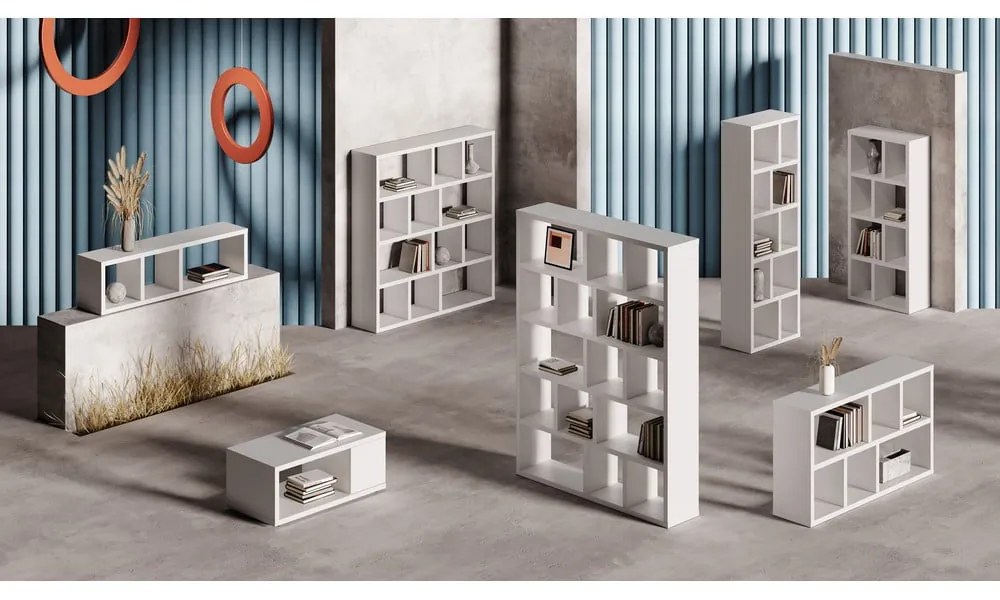 Бяла библиотека 150x159 cm Berlin – TemaHome