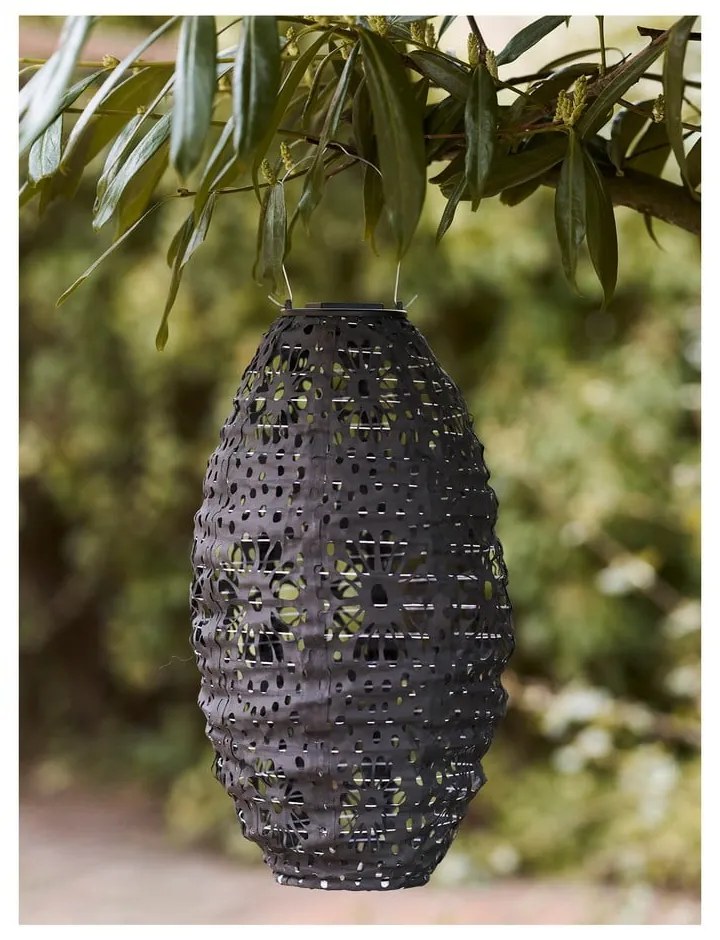 Тъмносив екстериорен LED фенер със соларен панел (височина 40 cm) Foxdale – House Nordic