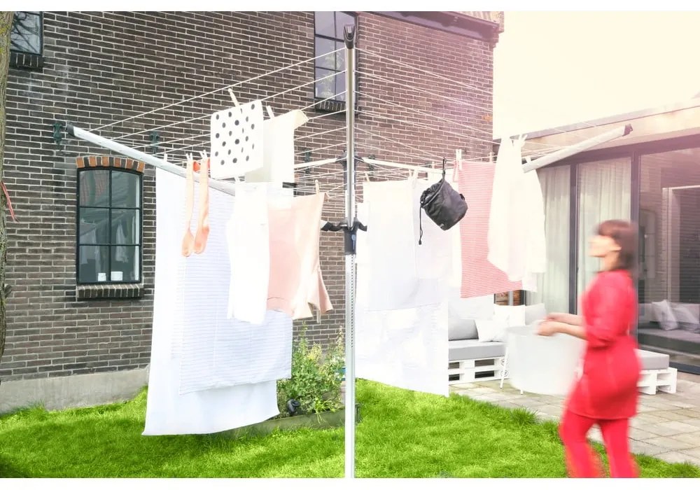 Градинска сушилня за дрехи в сребрист цвят 60 m Lift-o-Matic Advance – Brabantia