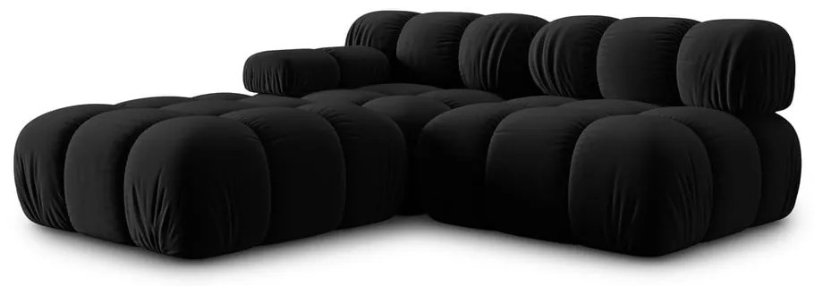Диван от черно кадифе 282 cm Bellis - Micadoni Home