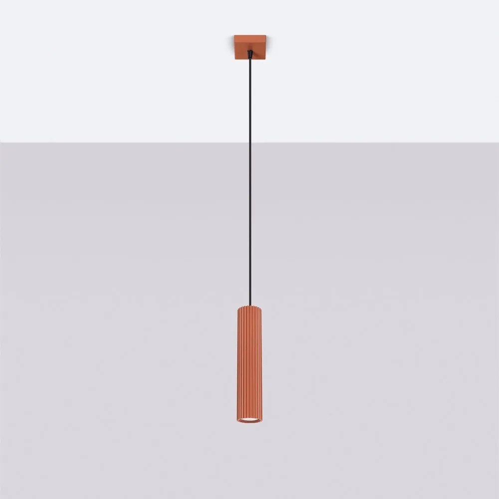 Висящо осветително тяло в тухлен цвят Gleam – Sollux