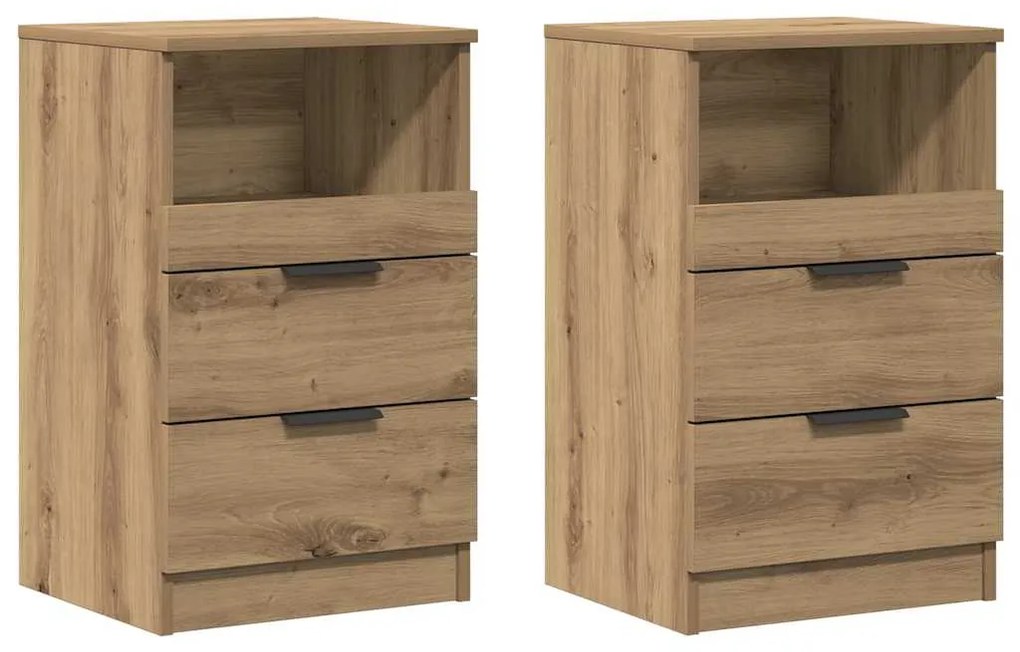 856847 vidaXL Нощни шкафчета, 2 бр, дъб артизан, 40x36x65 см, инженерно дърво