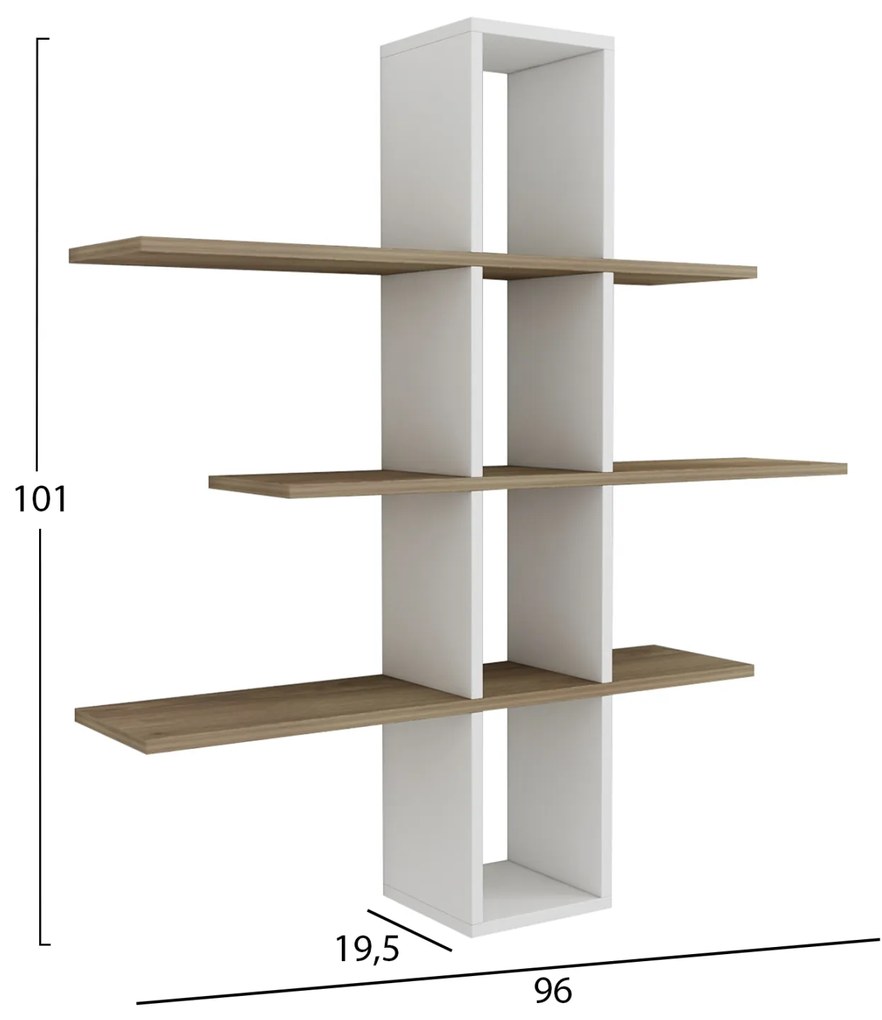 Етажерка Доминик HM8976.11 цвят натурал-бял