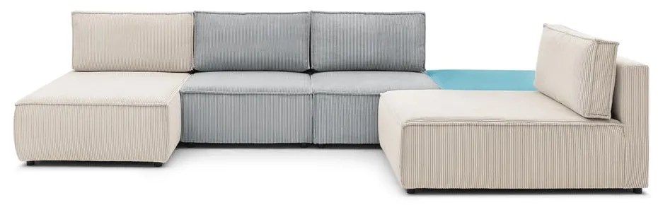 Променлив ъглов диван от велур Nihad modular - Bobochic Paris