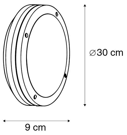 Външна стенна лампа антрацит с номер на къща IP54 - Glow