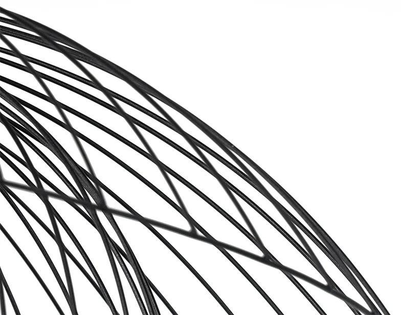 Дизайнерска таванна лампа черна с двоен абажур 66 см - Pua