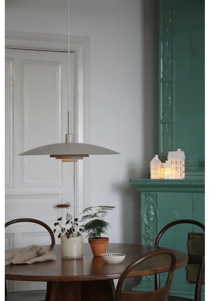 Бежово висящо осветително тяло с метален абажур ø 57 cm Piny – Markslöjd