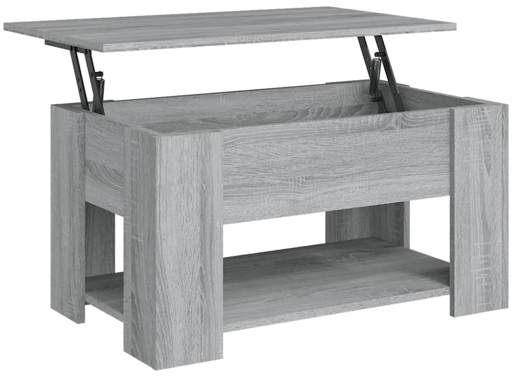 819276 vidaXL Маса за кафе, сив сонома, 79x49x41 см, инженерно дърво
