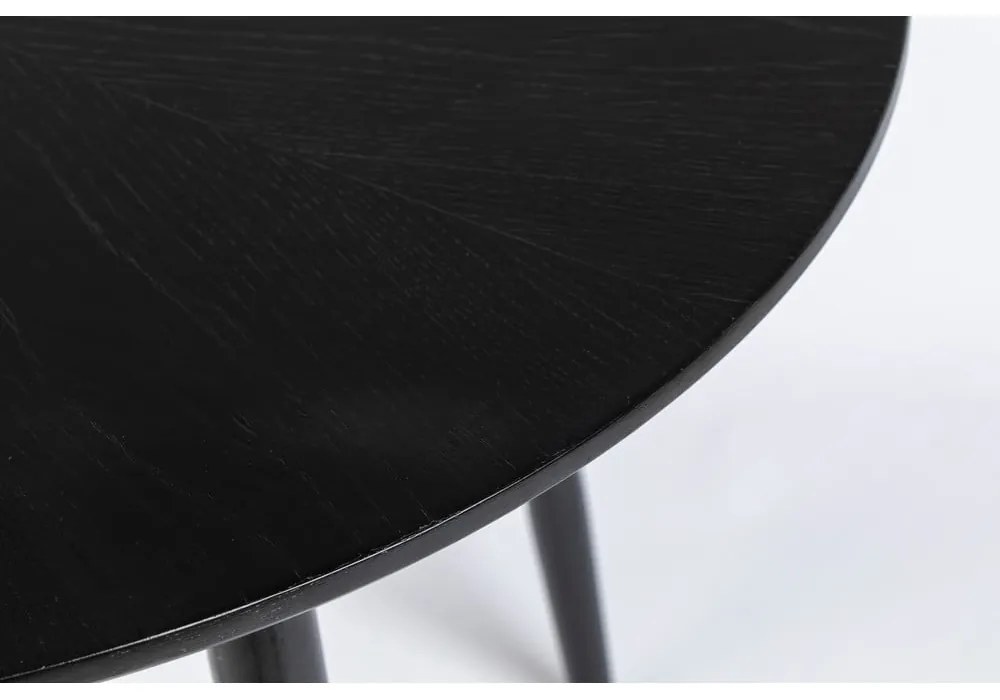 Кръгла маса за хранене с дъбов плот ø 100 cm Fabio - White Label