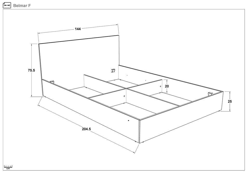 Спалня за матрак 140/200 Белмар